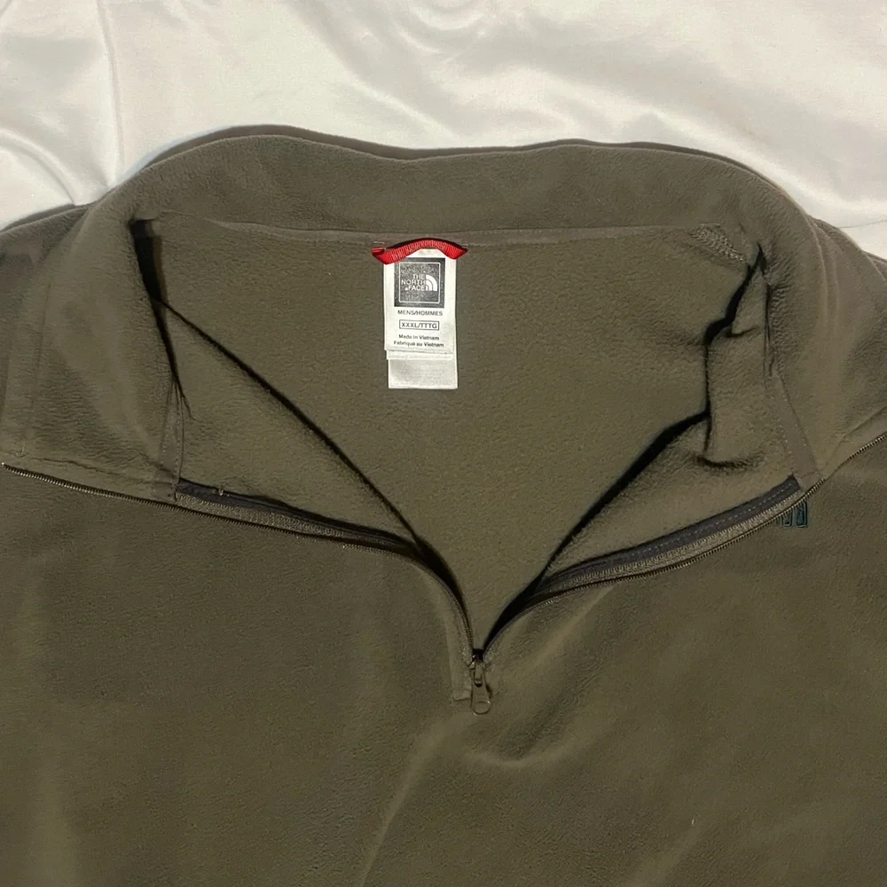 The North Face Men’s KhakiGreen Polartec Classic Fleece Pullover Sweatshirt XXXL - Picture 5 of 7